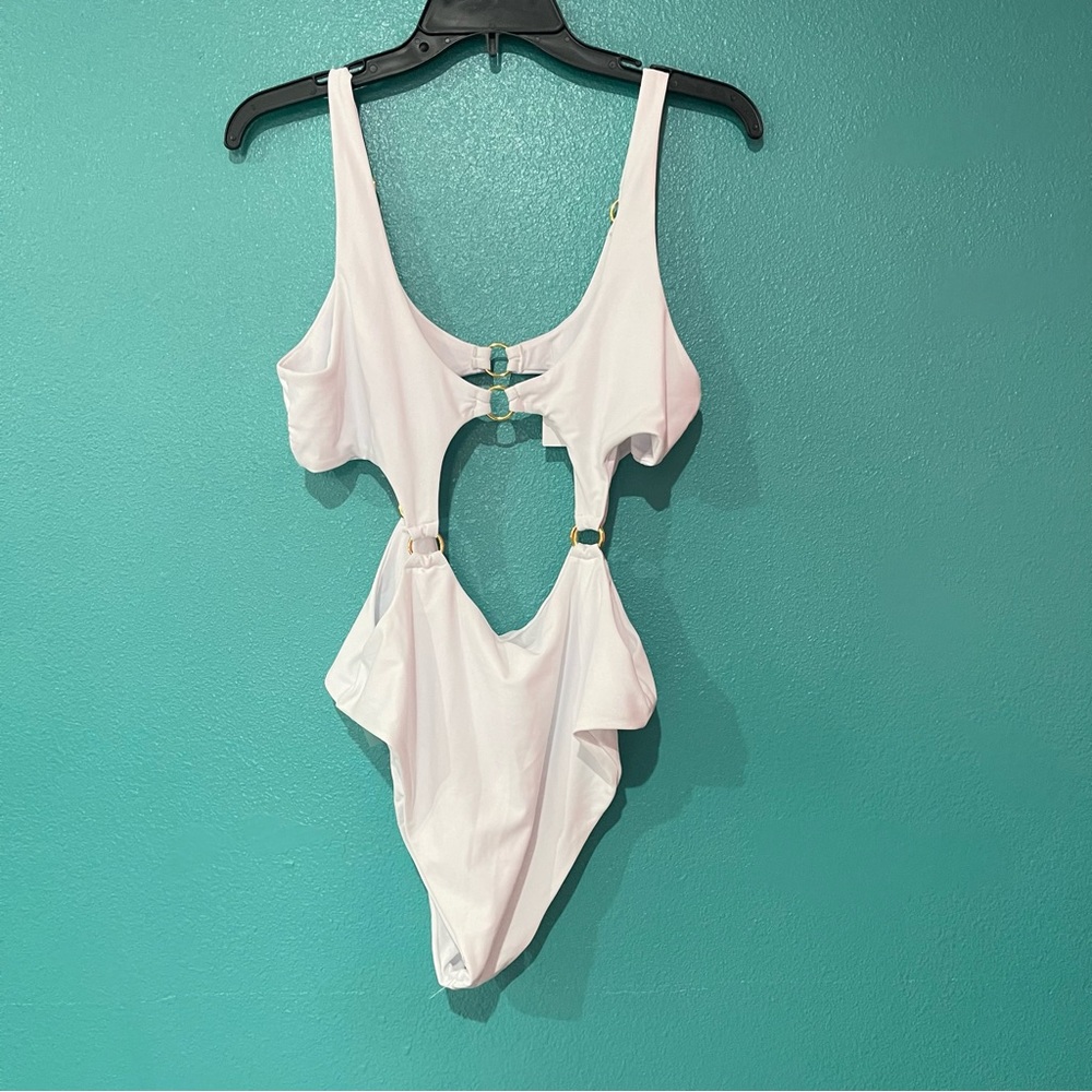 Matte collection white swimsuit XLarge bikini